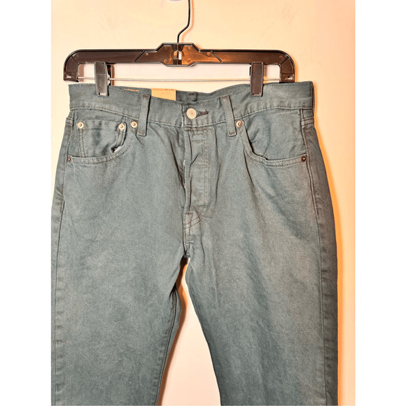Brand New Levi's 501 Men's 30x30 Green/Blueish Button Fly Straight Leg Jeans - Picture 8 of 8
